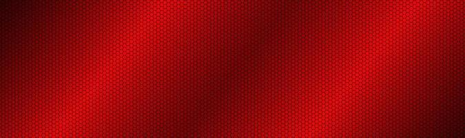 abstrato vermelho escuro geométrico hexagonal malha material cabeçalho perfurado tecnologia metálica banner vetor abstrato widescreen background