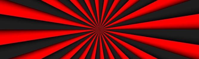 cabeçalho abstrato preto e vermelho linhas pretas e vermelhas banner padrão brilhante ilustração vetorial simples vetor