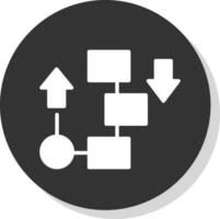 fluxo diagrama vetor ícone Projeto