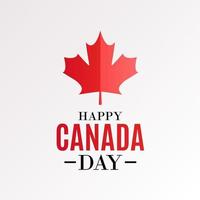 cartão de felicitações de feliz dia do Canadá vetor