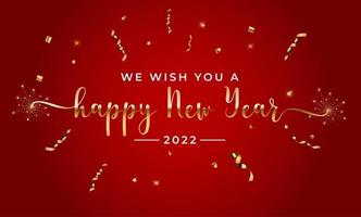 cartão feliz ano novo 2022 vetor