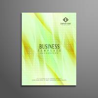 Modelo de folheto de negócios ondulado elegante abstrata vetor