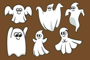Ilustração Do Vetor De Desenho Animado Fantasma Fofo Para Halloween  Ilustração do Vetor - Ilustração de liso, fantasia: 198498798