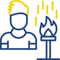 design de ícone de vetor de homem comedor de fogo