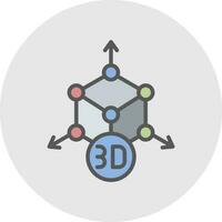 design de ícones vetoriais de modelagem 3D vetor