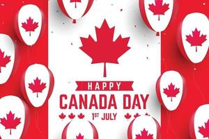 cartão comemorativo do dia da independência canadense vetor