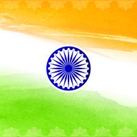 Abstrato bandeira indiana tema aquarela design de fundo vetor