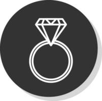 design de ícone de vetor de anel de diamante