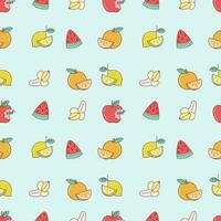 fofa fresco fruta kawaii desenho animado perfeito desatado padronizar fundo para invólucro papel, gráfico imprimir, tecido, têxtil ou vestuário vetor