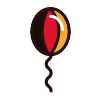 balão de hélio com linha da oktoberfest da Alemanha e ícone de estilo de preenchimento vetor
