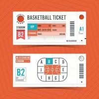 ilustração em vetor basquete bilhete cartão design moderno elemento