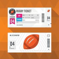 ilustração em vetor design elemento moderno cartão de ingressos rugby