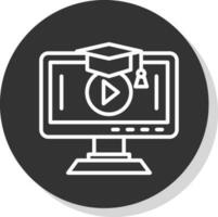 Educação vídeo vetor ícone Projeto