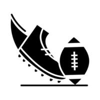 Ícone de design de silhueta recreativo e profissional de futebol americano e esporte vetor