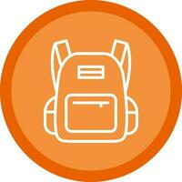 design de ícone de vetor de mochila escolar