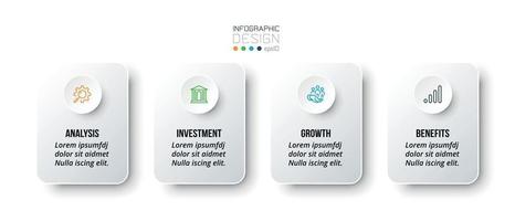 modelo de infográfico aquarela de negócios com opção vetor