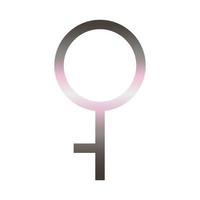 símbolo de gênero semigirl do ícone de estilo gradiente de orientação sexual vetor