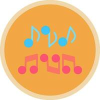 design de ícone vetorial de nota musical vetor