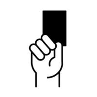 mão de jogo de futebol com ícone de estilo de silhueta de torneio de esportes recreativos card league vetor