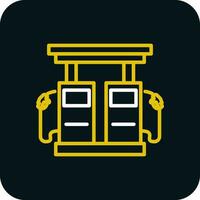 design de ícone de vetor de posto de gasolina