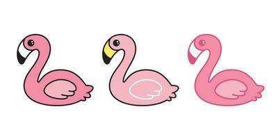 Rosa flamingo vetor conjunto desenho animado fofa flamingos coleção personagem animal exótico natureza selvagem fauna ilustração