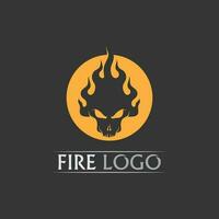 fogo e chama Projeto logotipo vetor e ícone