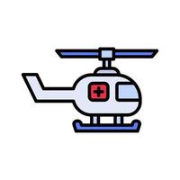 ícone de helicóptero médico vetor