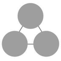 Venn diagrama gráfico vetor modelo cinzento cor estilo