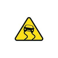 escorregadio estrada Cuidado Atenção símbolo Projeto vetor