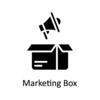 marketing caixa vetor sólido ícone Projeto ilustração. digital marketing símbolo em branco fundo eps 10 Arquivo