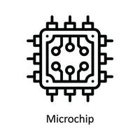 microchip vetor esboço ícone Projeto ilustração. rede e comunicação símbolo em branco fundo eps 10 Arquivo