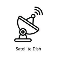 satélite prato vetor esboço ícone Projeto ilustração. rede e comunicação símbolo em branco fundo eps 10 Arquivo
