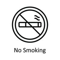 não fumar vetor esboço ícone Projeto ilustração. médico e saúde símbolo em branco fundo eps 10 Arquivo