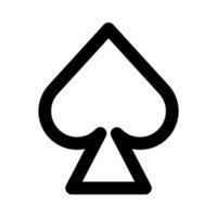 ícone de estilo de linha de poker ace vetor