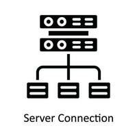 servidor conexão vetor sólido ícone Projeto ilustração. rede e comunicação símbolo em branco fundo eps 10 Arquivo