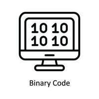 binário código vetor esboço ícone Projeto ilustração. cyber segurança símbolo em branco fundo eps 10 Arquivo