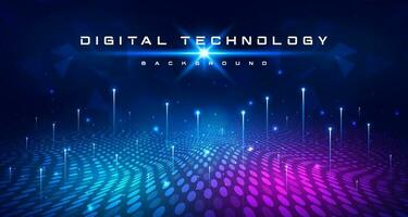 metaverso de tecnologia digital fundo rosa azul neon, informações cibernéticas, comunicação de conexão de velocidade abstrata, inovação futura meta tecnologia, conexão de rede de internet, ai big data, ilustração 3d vetor