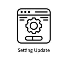 configuração atualizar vetor esboço ícone Projeto ilustração. digital marketing símbolo em branco fundo eps 10 Arquivo