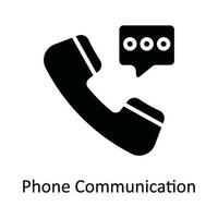 telefone comunicação vetor sólido ícone Projeto ilustração. rede e comunicação símbolo em branco fundo eps 10 Arquivo