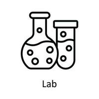 laboratório vetor esboço ícone Projeto ilustração. médico e saúde símbolo em branco fundo eps 10 Arquivo