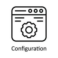 configuração vetor esboço ícone Projeto ilustração. conectados transmissão símbolo em branco fundo eps 10 Arquivo