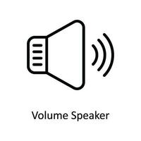 volume alto falante vetor esboço ícone Projeto ilustração. rede e comunicação símbolo em branco fundo eps 10 Arquivo