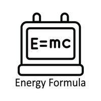 energia Fórmula vetor esboço ícone Projeto ilustração. Educação símbolo em branco fundo eps 10 Arquivo