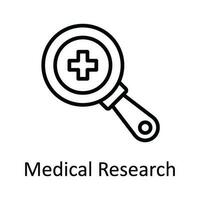médico pesquisa vetor esboço ícone Projeto ilustração. médico e saúde símbolo em branco fundo eps 10 Arquivo