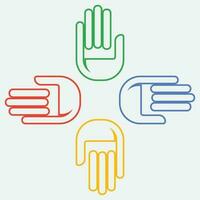mão desenhado comunidade logotipo vetor