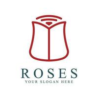 rosa logotipo ilustração. vetor