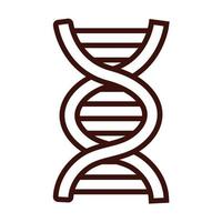 ícone de estilo de linha da molécula de DNA vetor