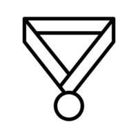 ícone da linha do prêmio do vencedor da medalha vetor