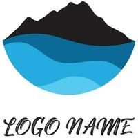 mar ondas ícone logotipo Projeto vetor