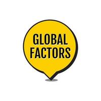 global fatores mundo discurso bolha ícone rótulo Projeto vetor